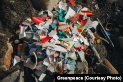 Пластиковые отходы на черноморском побережье