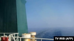 AT SEA -- A picture released by Iranian State TV IRIB allegedly shows the Iranian crude oil tanker Sabiti sailing in the Red Sea, October 10, 2019