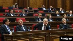 Armenia - Deputies from the Republican Party of Armenia at a parliament session in Yerevan, 22 October 2018.