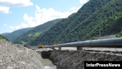 Georgia -- Gas pipeline under construction in Naniani, 13Jun2007