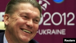Украина құрама командасының бас бапкері Олег Блохин. Киев, 21 сәуір 2011 жыл
