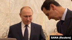 Одна из последних встреч Владимира Путина и Башара Асада в Дамаске. Визит в мечеть времен династии Омейядов. 7 января 2020 года