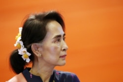 Государственный советник Мьянмы Аун Сан Су Чжи. Апрель 2017 года