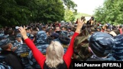 Одна из протестных акций в Башкирии. Август 2020 года