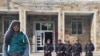 Колаж със Светлозара Димитрова и снимка на районното полицейско управление в Хасково
