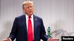 US President Donald Trump at the G7 summit in Canada