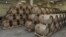 Armenia - Export-bound brandy stored in oak barrels at a distillery in Yerevan.
