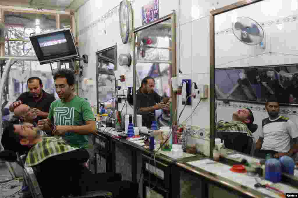 Barbers offer haircuts and shaves for their customers.