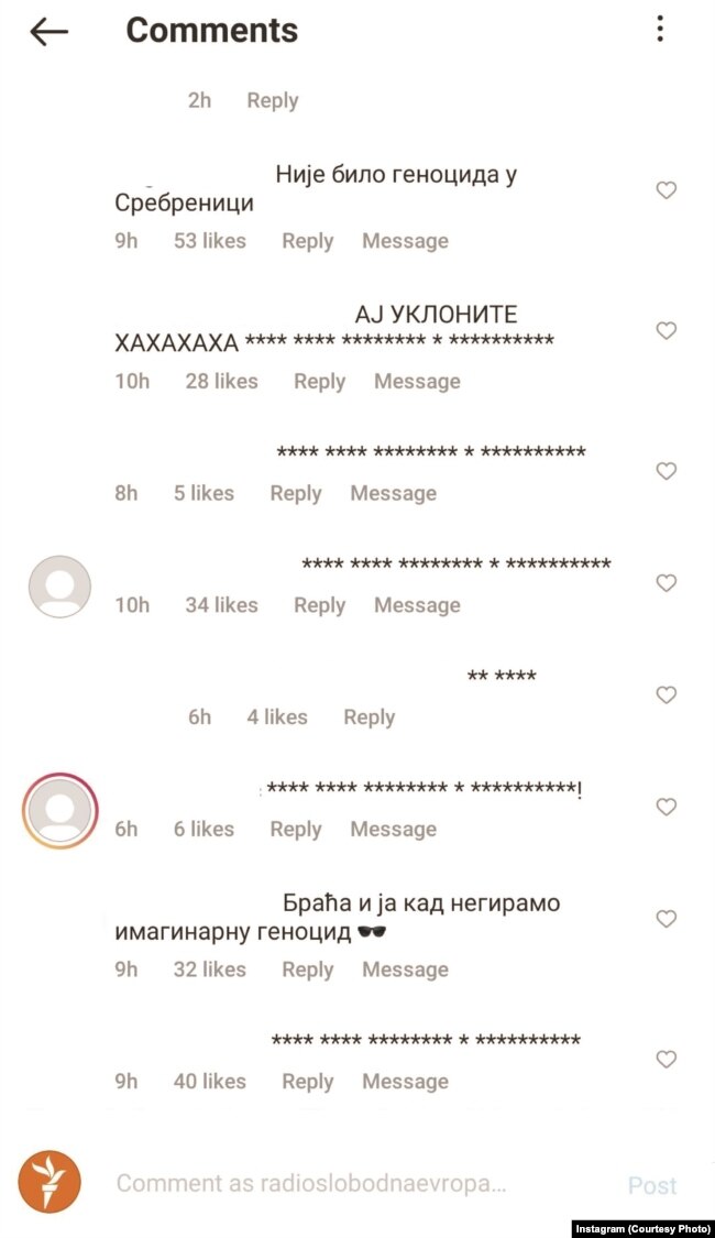 Komentari na društvenoj mreži Instagram