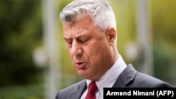 Former Kosovar President Hashim Thaci says he is innocent and has pledged to cooperate with the tribunal.