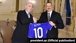 Prezident İlham Əliyev FIFA-nın prezidenti Gianni İnfantino-nu qəbul edib.