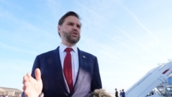 US Vice President JD Vance speaks to reporters before boarding Air Force Two as he departs for Pakistan for talks on Iran., at Joint Base Andrews, Maryland, on April 10.