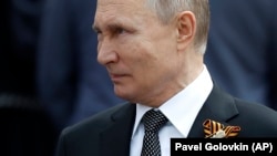 Russian President Vladimir Putin at Victory Day commemorations in Moscow in 2019. 