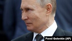 RUSSIA – Russian President Vladimir Putin attend a wreath-laying ceremony at the Tomb of the Unknown Soldier after the military parade marking 74 years since the victory in WWII in Moscow, 9May2019