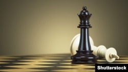 Belarus - Defeat chess king from a black queen on a chessboard. 3d render - Ilustrace