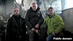 Леонід Кантер, Дмитро Ярош і Іван Ясній. Донецький аеропорт. Листопад 2014 року