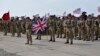 Troops prepare for military maneuvers in the republic of Georgia on July 30.