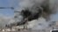 The explosions at the market in Yerevan sparked a devastating fire.