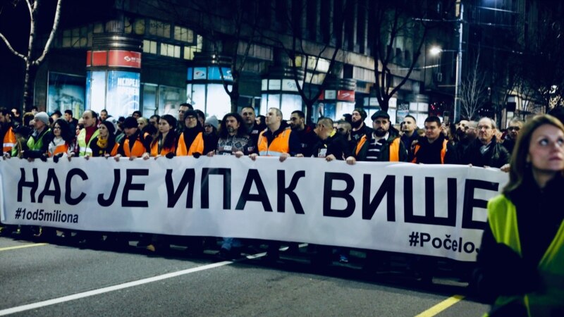 Thousands Attend Antigovernment Protest In Belgrade