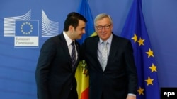 Chiril Gaburici și Jean Claude Juncker, Bruxelles, 16 martie 2015.