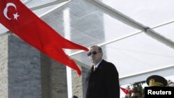 Președintele Tayyip Erdogan la ceremonia aniversării Bătăliei de la Canakkale, în campania Gallipoli