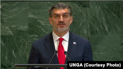 მიხეილ ყაველაშვილი გაეროს გენერალურ ასამბლეაზე სიტყვით გამოსვლისას