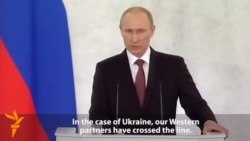 Putin Says West 'Crossed A Line' Over Ukraine