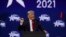 Fostul președinte al SUA, Donald Trump, în prima sa apariție politică după încheierea mandatului, Conferința Acțiunii Politice Conservatoare, Orlando, Florida, 28 februarie 2021.
