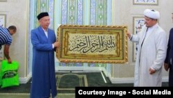 Daşkentde gaýtadan gurlup, Yslam Kerimowyň ady dakylan metjit. 6-njy oktýabr, 2016 