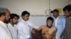 A man injured during exchange of fire between Pakistan and Afghan forces on the border receives treatment in a Chaman hospital on May 5.