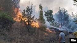 Пожар во села во Кавадарци.