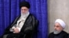 Iranian Supreme Leader Ayatollah Ali Khamenei and President Hassan Rouhani attend a government meeting in the capital Tehran, May 14, 2019