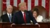 Donald Trump rostind discursul asupra Stării Uniunii, Washington, 4 februarie 2020 