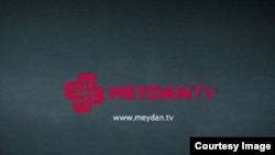 Azerbaijan -- Baku. Logo of Meydan TV, 24 February 2014.