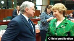 Belgium/EU/Armenia - Edward Nalbandian, Armenian Foreign Minister, and Catherine Ashton, EU High Representative for Foreign Affairs and Security Policy, meet in Brussels, 22 July 2014 