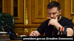 Volodimir Zelenski, pregătind discursul din 20 iulie 2022