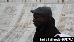 Consilierul special al ONU Adam Dieng la memorialul Potocari. 8 februarie 2018