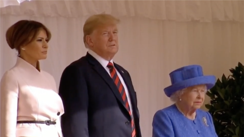 دیدار ترامپ با ملکه بریتانیا؛ ده‌ها هزار معترض به خیابان‌های لندن آمدند