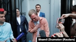 Російський журналіст Іван Голунов після звільнення, 11 червня 2019 року