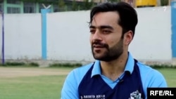 راشد خان بازیکن سرشناس تیم ملی کریکت افغانستان 