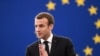 French President Emmanuel Macron spoke to the European Parliament in Strasbourg on April 17. 