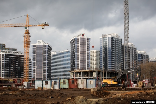 Будаўніцтва жыльлёвага комплексу "Мінск-Мір". Ілюстрацыйнае фота