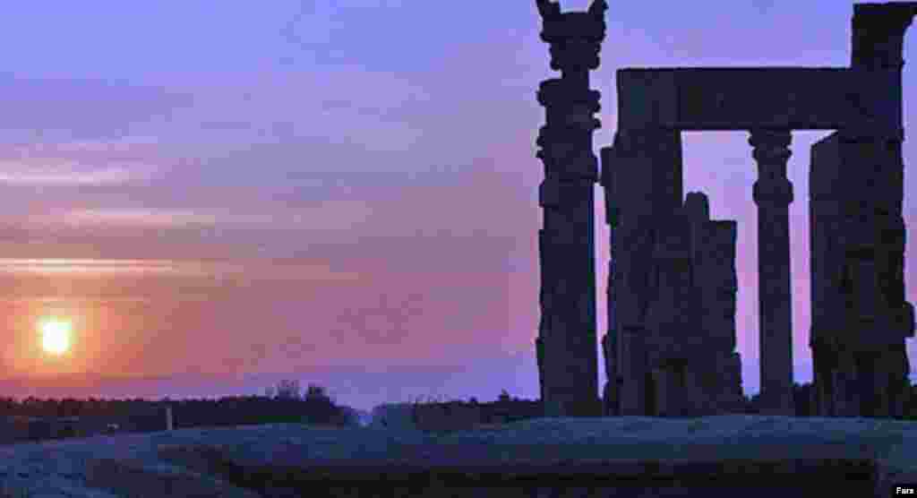 A view of the ruins of Persepolis in Iran (Fars)