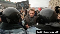 Alexey Navalny etiraz aksiyasında, arxiv fotosu