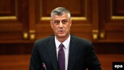 Outgoing Prime Minister Hashim Thaci and a top opposition leader have agreed to form a grand coalition in Kosovo.