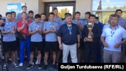 Кыргызстандын волейбол боюнча курама командасын тосуп алуу. 25-август, 2019-жыл. 