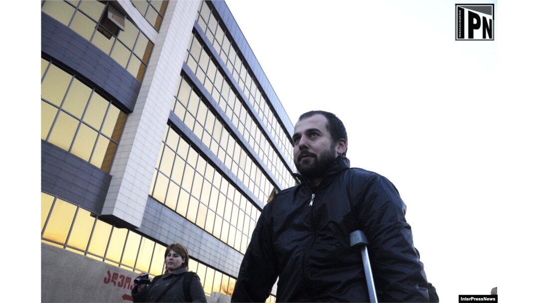 Akhmed Chatayev leaving a Tbilisi court on December 6, 2012.