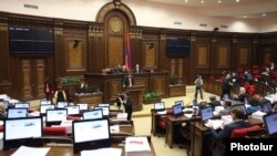 Armenia - The National Assembly debates the state budget for 2012, 6Dec2011.