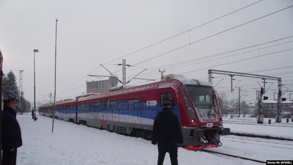 Tensions increased after Serbia sent a train with the sign "Kosovo is Serbia" toward Kosovo's border