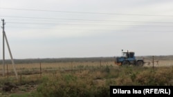 Трактор на поле в Туркестанской области Казахстана. Иллюстративное фото